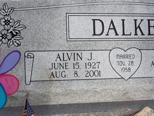 Headstone for Dalke, Alvin J.